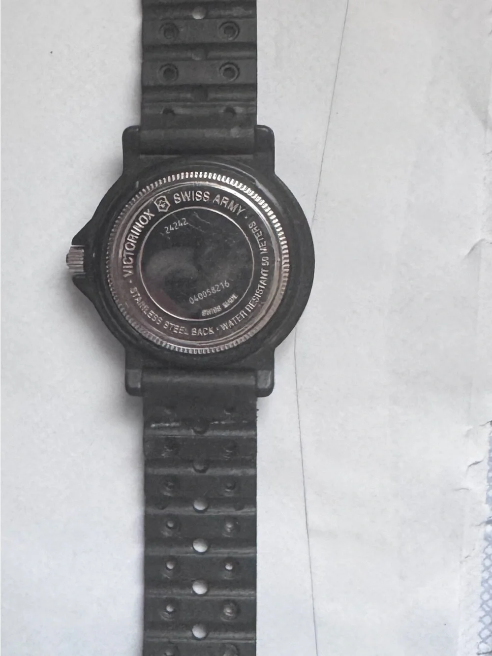 Men's Black Swiss Army  Dial Sport Watch #24242 NEW BATTERY